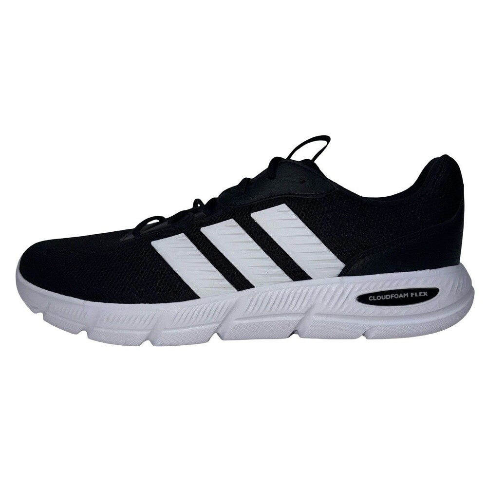 ADIDAS Mens Size 12 Sneaker Shoes Cloudfoam Flex Laces Black/White HQ4854 New